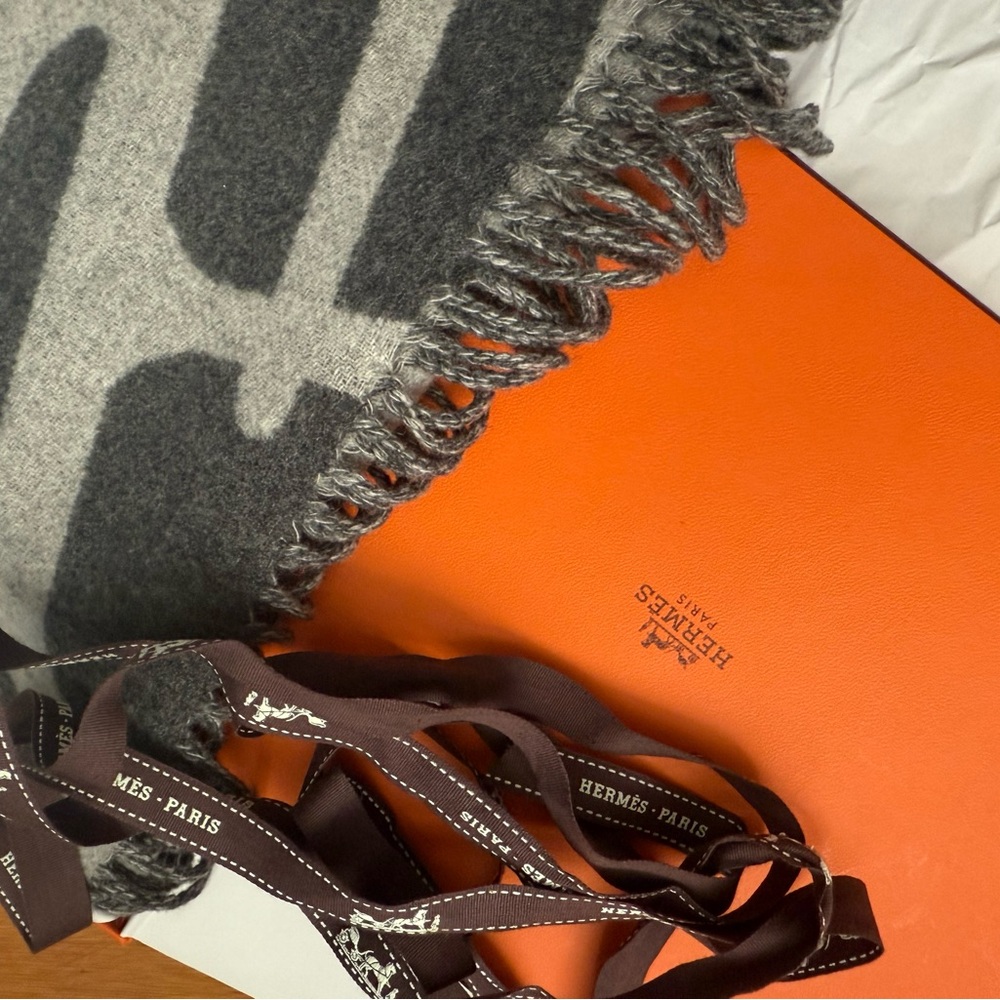 Hermès Orange Box with Brown Ribbon